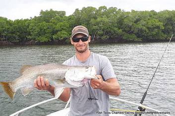 Rink`s 75 cm Barramundi while estuary fishing